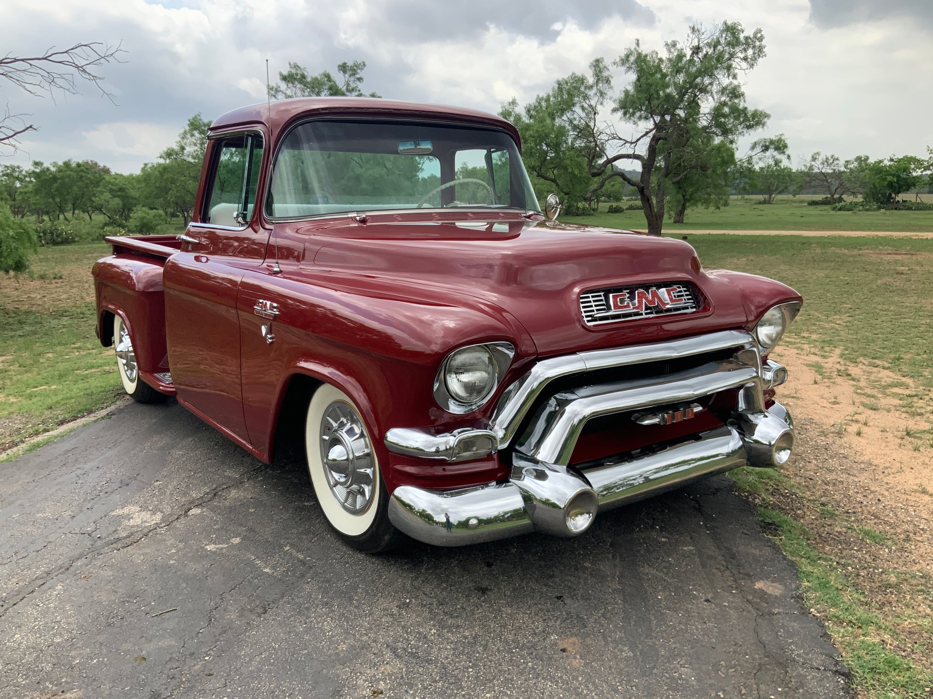 Classic car in showroom